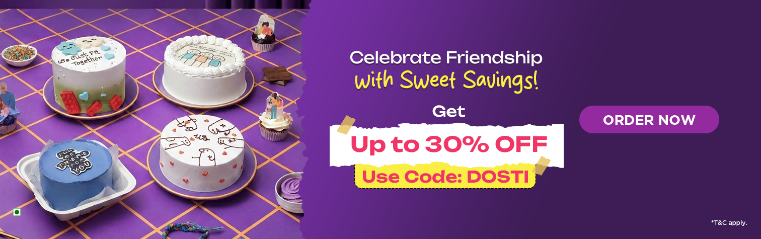 Monginis Friendship Day 2026 Special Cakes with DOSTI Coupon Code Offer