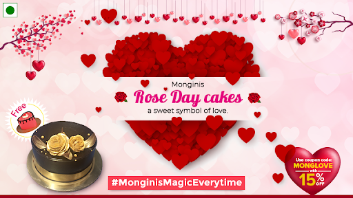 Rose Day Cake from Monginis