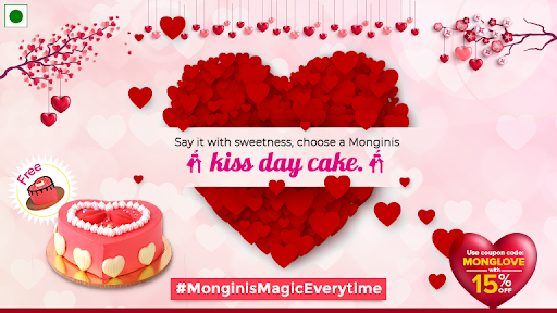 Kiss Day Cake from Monginis
