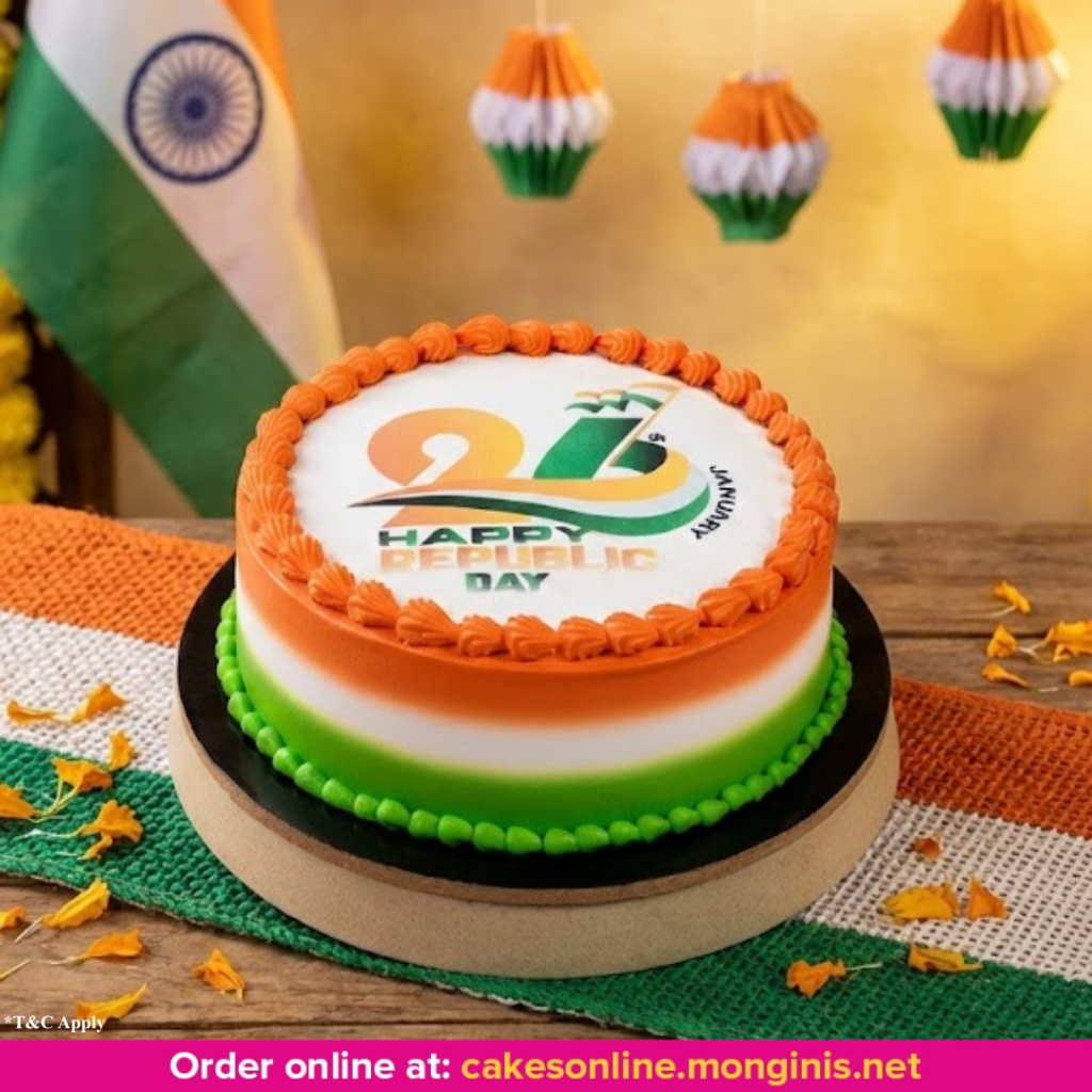 Tricolour Cake, Monginis Cakes, Republic Day, Order Cake Online, Monginis Special Cakes