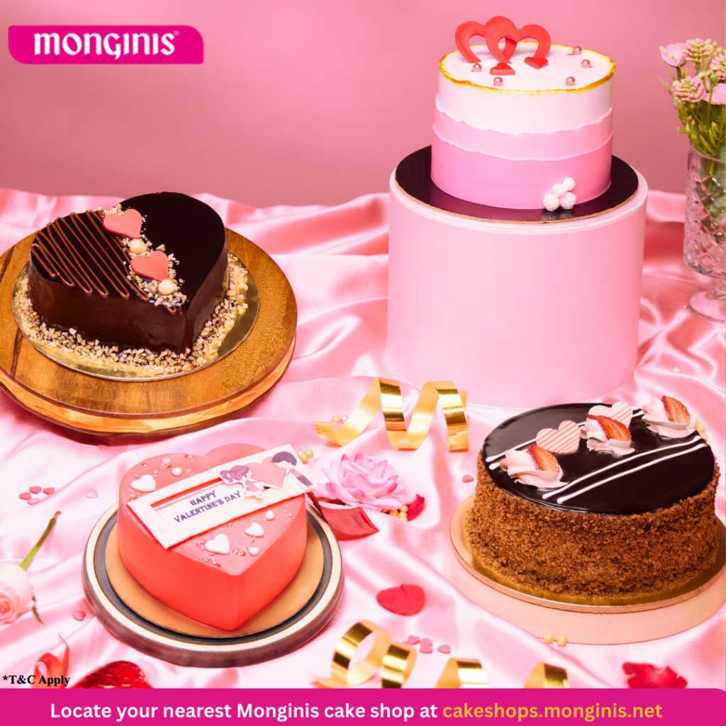 valentine cake, bento cakes, heart cake chocolate, special valentine cake,valentine theme cake, lovers day cake, cafe, Valentine’s Day at Monginis Cafe