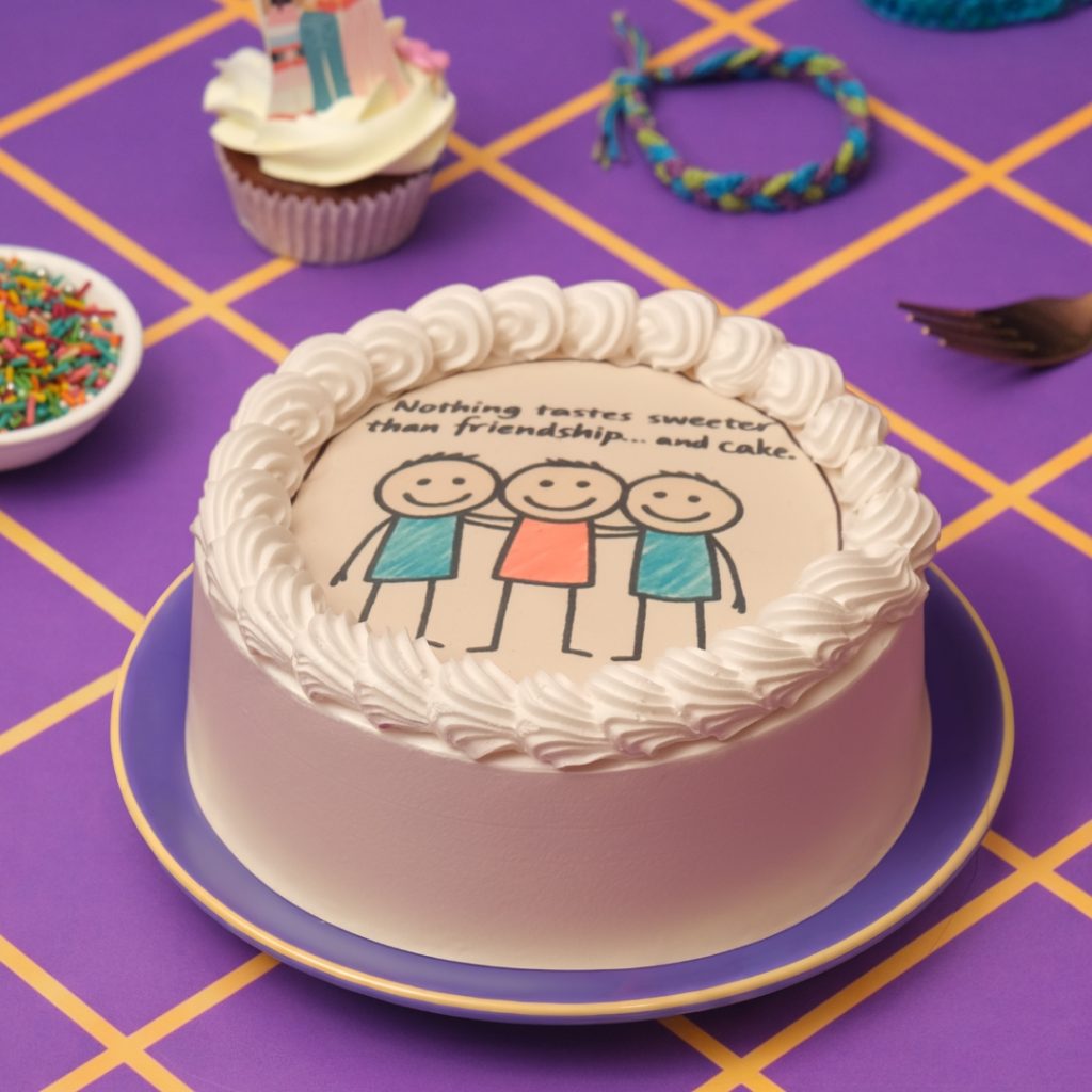 Dosti Yaari photo cake for Friendship Day by Monginis