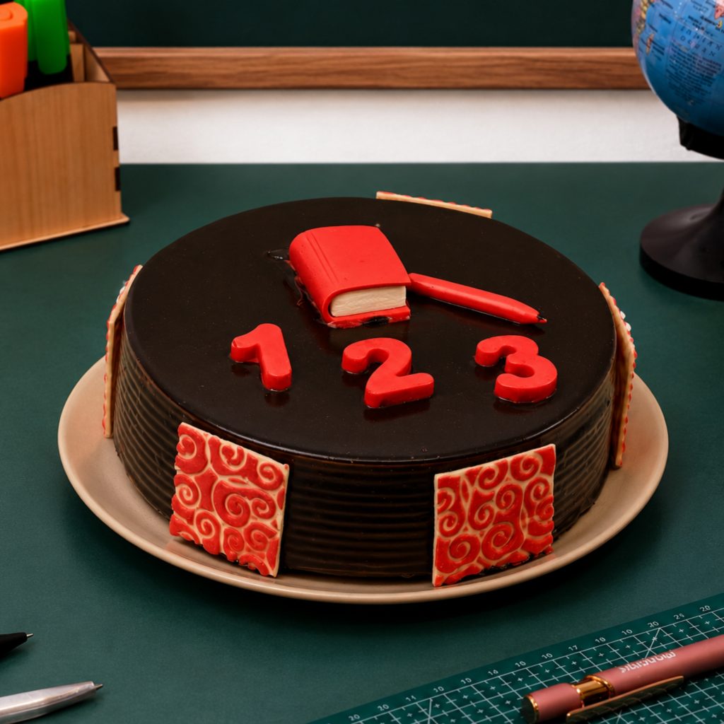 Moist chocolate dessert with smooth coating and elegant detailing